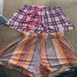 two pairs of pajama shorts take as a pair